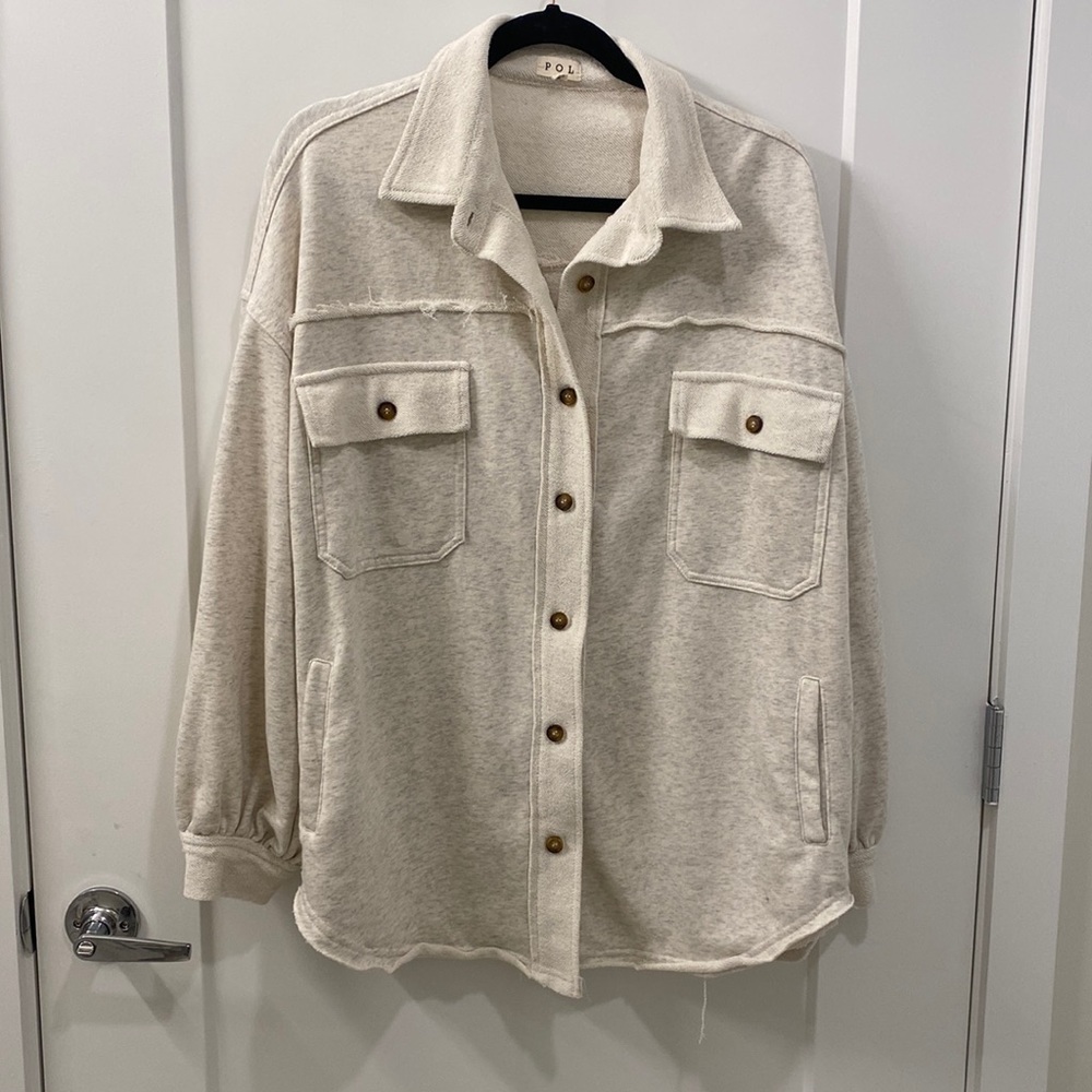Oversized Neutral Shacket POL brand